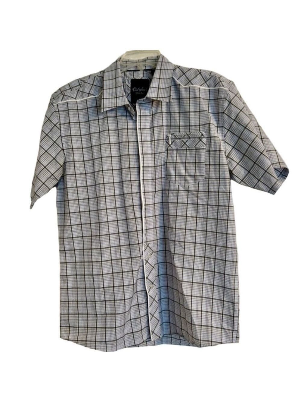 Civil Society Blue & Gray Plaid Button-Down Shirt Men’s XL Cotton